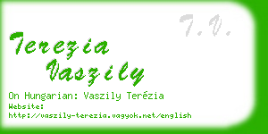terezia vaszily business card